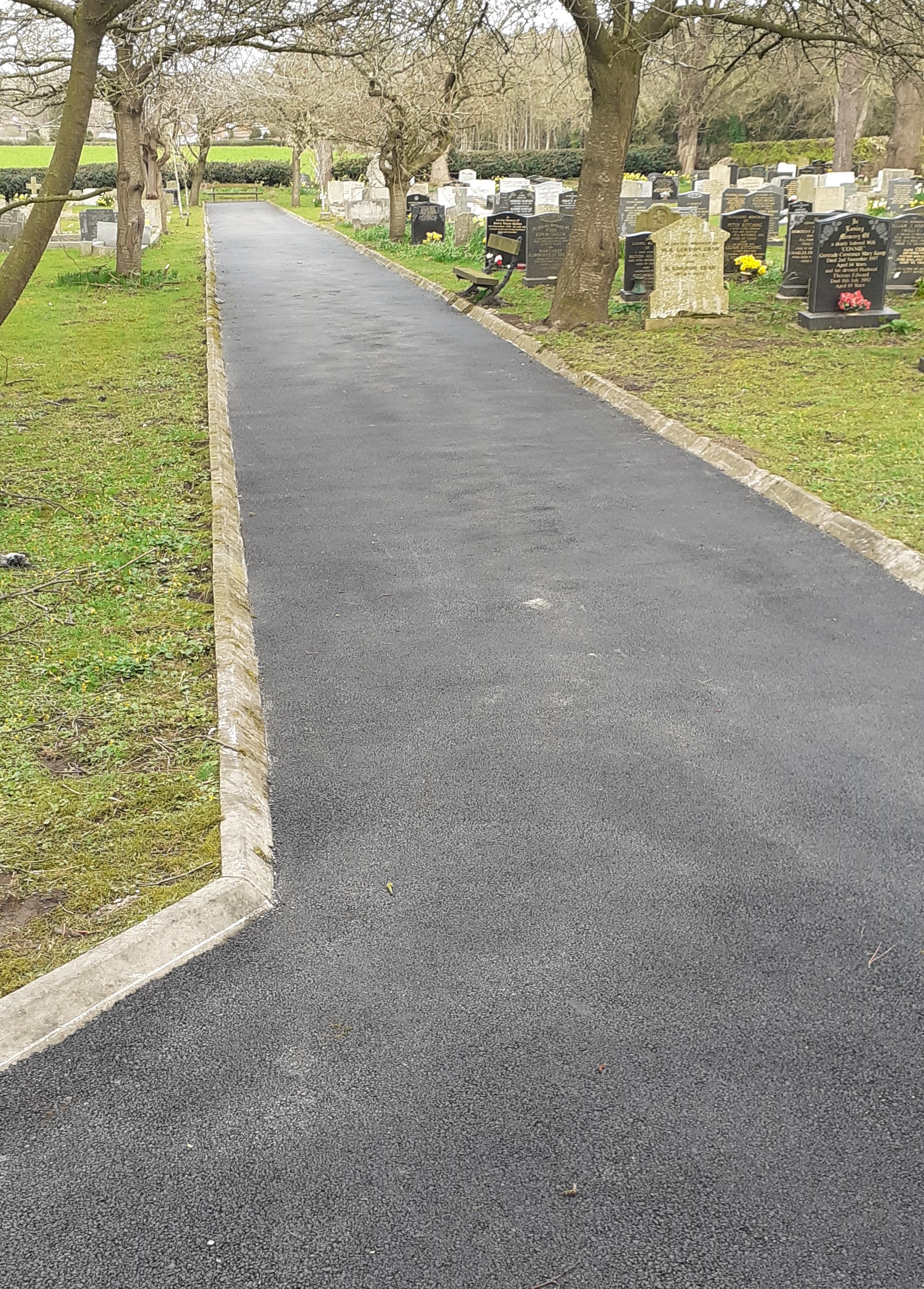 Footpath Improvements in Aldborough Cemetery