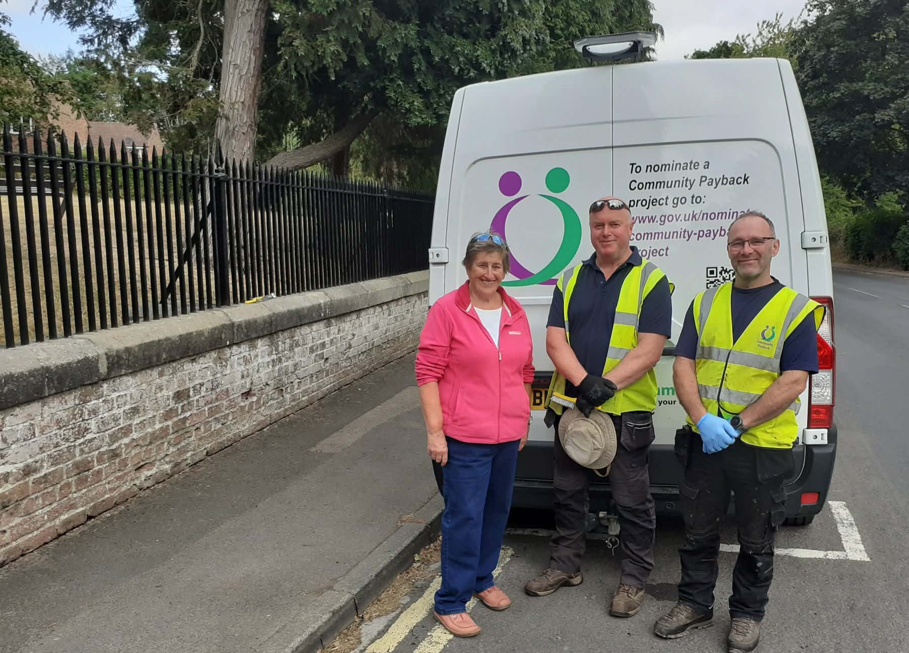 Boroughbridge Cemetery Railings get a new (Free)coat of paint.